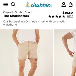 Chubbies The Khakinators 5.5 inseam in size large